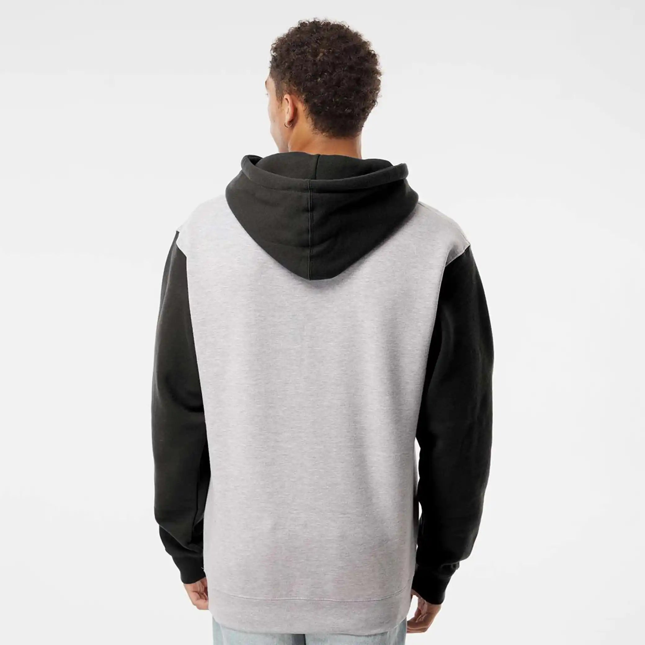 Grey Heather/ Black Heavyweight Hoodie