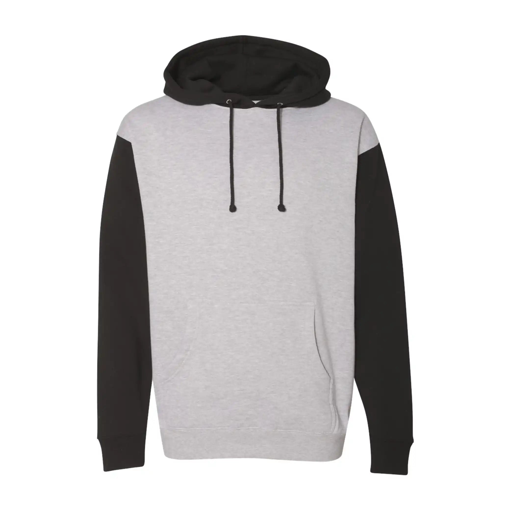 Grey Heather/ Black Heavyweight Hoodie